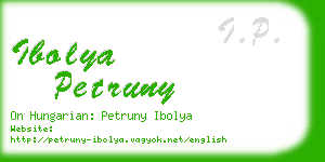 ibolya petruny business card